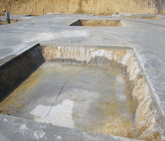 南昌市建筑設(shè)計(jì)研究院總部辦公大樓工程筏板基礎(chǔ)下柱墩找平、彈線
